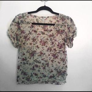 PacSun sheer Floral top
